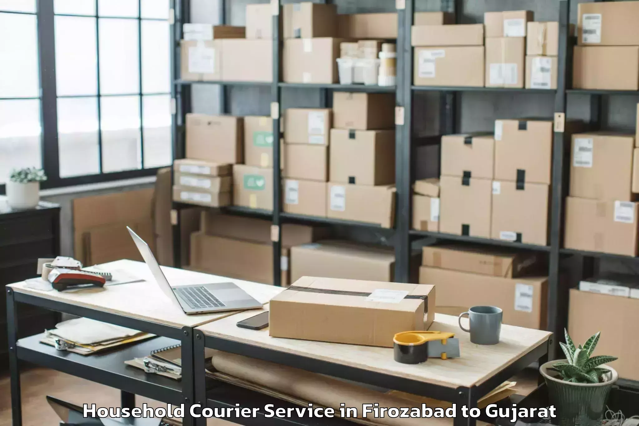 Expert Firozabad to Abdasa Household Courier